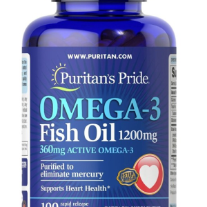 Omega 3 Fish Oil 1200 mg - 360 mg Active Omega 3 - 100 softgels